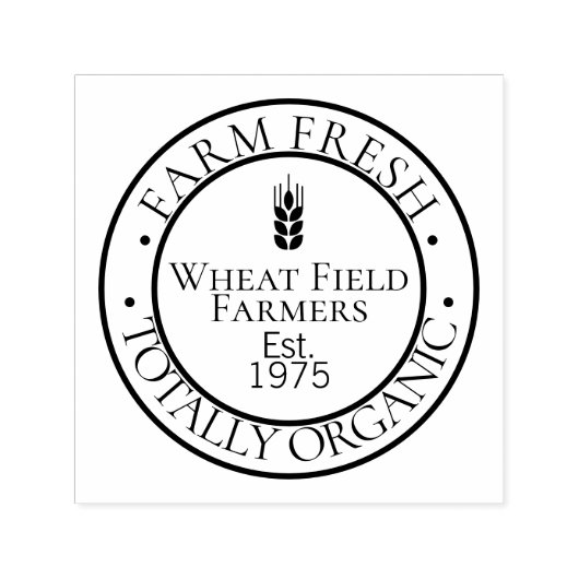 Boeren 100 procent biologisch voedsel  zelfinktende stempel (Design)