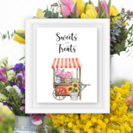 Boeren Bloemen baby shower - snoep en lekkernijen Poster
