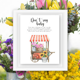 Boeren bloemenmarkt baby shower - Zeg niet baby Poster