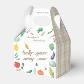 Boeren brengen kleurrijk plantaardig Baby shower o Bedankdoosjes (Achterkant)