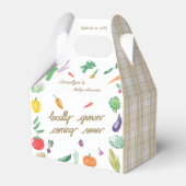 Boeren brengen kleurrijk plantaardig Baby shower o Bedankdoosjes (Voorkant Zijde)