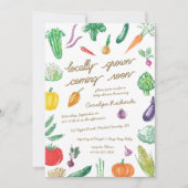 Boeren brengen kleurrijk plantaardig Baby shower o Kaart (Voorkant)