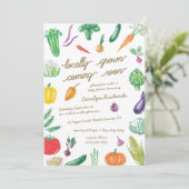 Boeren brengen kleurrijk plantaardig Baby shower o Kaart (Staand voorkant)