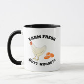Boeren Chicken Butt Nuggets 11 oz Ceramic Coffee Mok (Links)