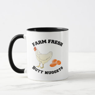 Boeren Chicken Butt Nuggets 11 oz Ceramic Coffee Mok