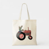 Boeren die een Canvas tas van trekkers besturen (Achterkant)