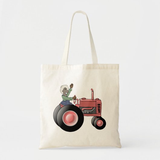 Boeren die een Canvas tas van trekkers besturen (Voorkant)