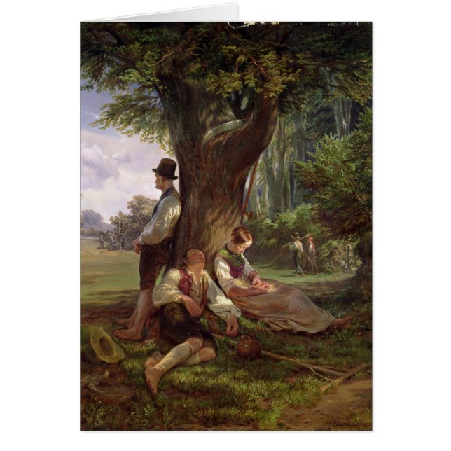 Boeren die een siësta hebben, 1841 (Voorkant)