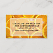 Boeren die Sinaasappel op de markt brengen Visitekaartje (Voorkant)