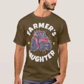 Boeren Dochter Farming Tractor T-shirt (Voorkant)