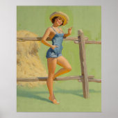 Boeren Dochter Pinup Poster (Voorkant)