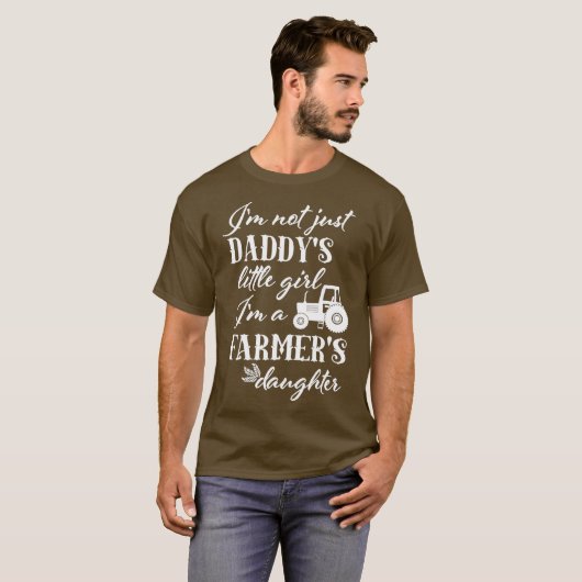 Boeren Dochter T Shirt Daddys Klein Meisje (Voorkant volledig)