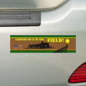 Boeren doen het in het veld!B Bumpersticker (Op auto)