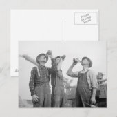 Boeren drinken bier, 1941 briefkaart (Voorkant / Achterkant)