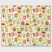 Boeren en groenten cadeaupapier (Vlak)