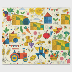 Boeren en Landbouw Cadeaupapier
