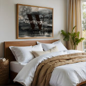 Boeren- familienaam boerderij waterverfschildering poster