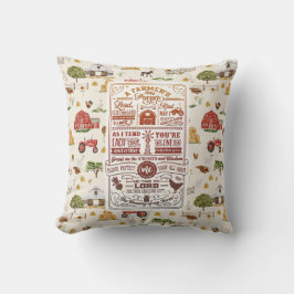 Boeren gebed Boerderij Kussen