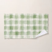 Boeren groene crème geruite bruiloftsuitvaart bad handdoek (Handdoek)