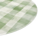 Boeren groene crème geruite bruiloftsuitvaart snijplank (Hoek)