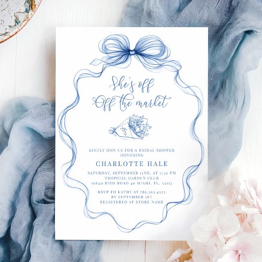 Boeren Hand getrokken bruids Douche Uitnodiging