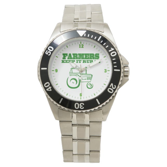 Boeren houden het landelijk tractorhorloge horloge (Voorkant)