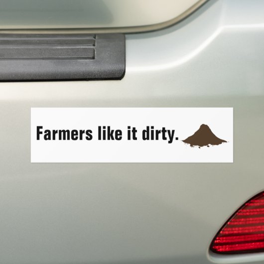 Boeren houden van het vuile bumpersticker (Op auto)