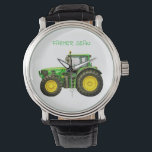Boeren John Deere Tractor Horloge<br><div class="desc">Leuk cadeau geschikt voor elke boer. Met een geweldig bedrukt afbeelding van een groene John Deere trekker en de vermelding "Farmer NAME" over de bovenkant. Dit is het perfecte cadeau voor elke boer voor elke gelegenheid, Kerstmis, Verjaardag, Pensioen ETC. Tekst is volledig aanpasbaar, net als de lettertype- en lettertypekleur. Als...</div>