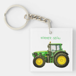 Boeren John Deere Tractor Sleutelhanger