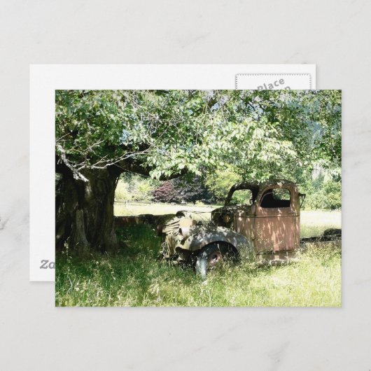 Boeren Junky Truck Rusting Away Briefkaart (Voorkant / Achterkant)