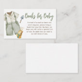 Boeren lokaal geteeld Baby shower Boeken voor Baby Informatiekaartje (Voorkant / Achterkant)