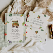 Boeren lokaal geteeld Baby shower luier Raffle Informatiekaartje