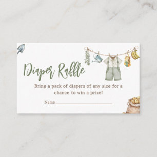 Boeren lokaal geteeld Baby shower luier Raffle Informatiekaartje