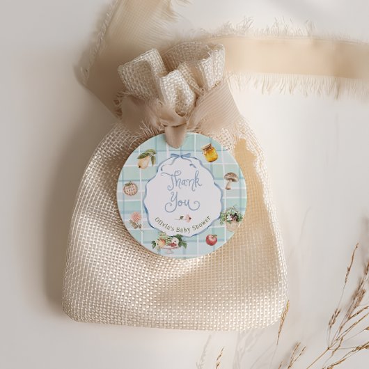 Boeren Market Blue Boy Baby shower Bedankt Bedankjes Labels