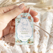 Boeren Market Blue Boy Baby shower Bedankt Cadeaulabel