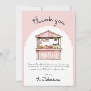 Boeren Market Girl Baby shower Dank u kaart