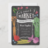 Boeren Market verjaardagsfeestje uitnodiging (Voorkant)