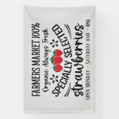 Boeren markt aardbeien toevoegen dagen keer verkop spandoek (Verticaal)