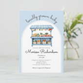 Boeren Markt Baby Boy Douche Kaart (Staand voorkant)