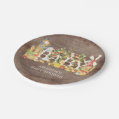 Boeren Markt Baby shower 7" Bord (Gekanteld)