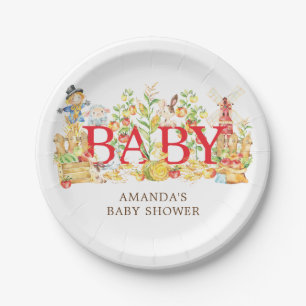 Boeren Markt Baby shower 7" Bord