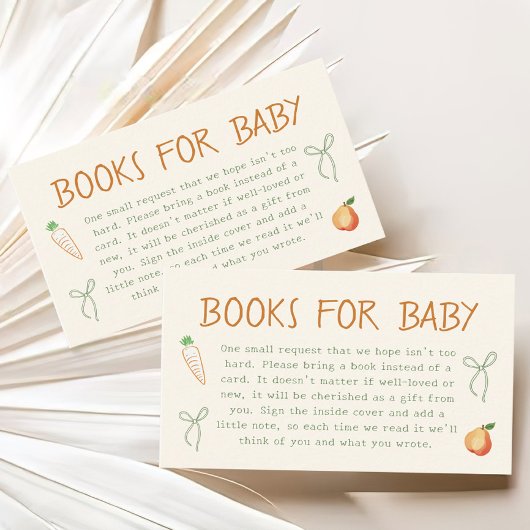 Boeren Markt Baby shower Boeken voor baby Informatiekaartje