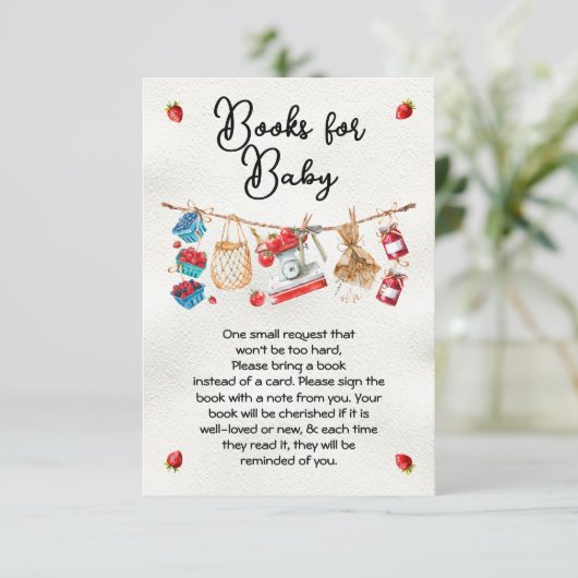 Boeren Markt Baby shower Boeken voor Baby Kaart (Staand voorkant)