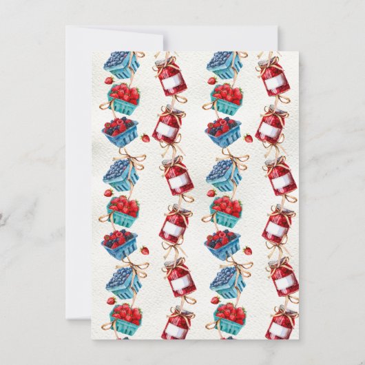 Boeren Markt Baby shower Clothesline Kaart (Achterkant)