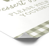 Boeren Markt Baby shower Dessert Bar Sign Poster (Hoek)