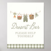 Boeren Markt Baby shower Dessert Bar Sign Poster (Voorkant)
