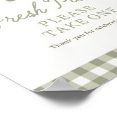 Boeren Markt Baby shower Fresh Picks Favors Sign Poster (Hoek)