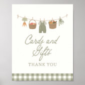 Boeren Markt Baby shower Kaarten en Geschenken Tek Poster (Voorkant)