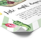 Boeren Markt baby shower - Late Night Luiers Poster (Hoek)