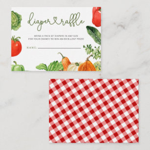 Boeren Markt Baby shower Luier Raffle Informatiekaartje